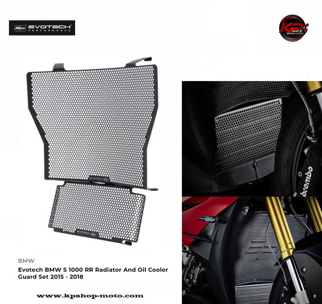 การ์ดหม้อน้ำ & การ์ดออยส์ Evotech BMW S 1000 RR Radiator And Oil Cooler Guard Set (2015 - 2018) / HP4 (2013-2016)
