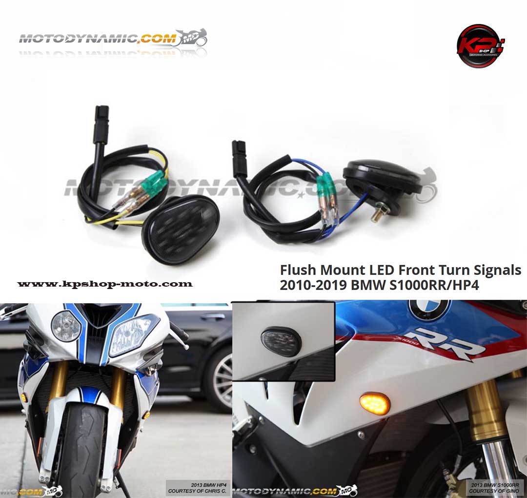 ไฟเลี้ยวหน้า Flush Mount LED Front Turn Signals 2010-2019 BMW S1000RR/HP4