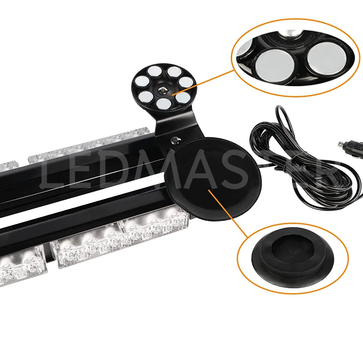 รุ่นใหม่ สว่างจัดเต็ม ไฟไซเรน LED ติดหลังคา Siren 78LED 12V-24V ไฟติดหลังคา 6 ท่อน 4 หน้า แสงส้ม ไฟไซเรนติดหลังคารถ งานพรีเมี่ยม คุณภาพสูง