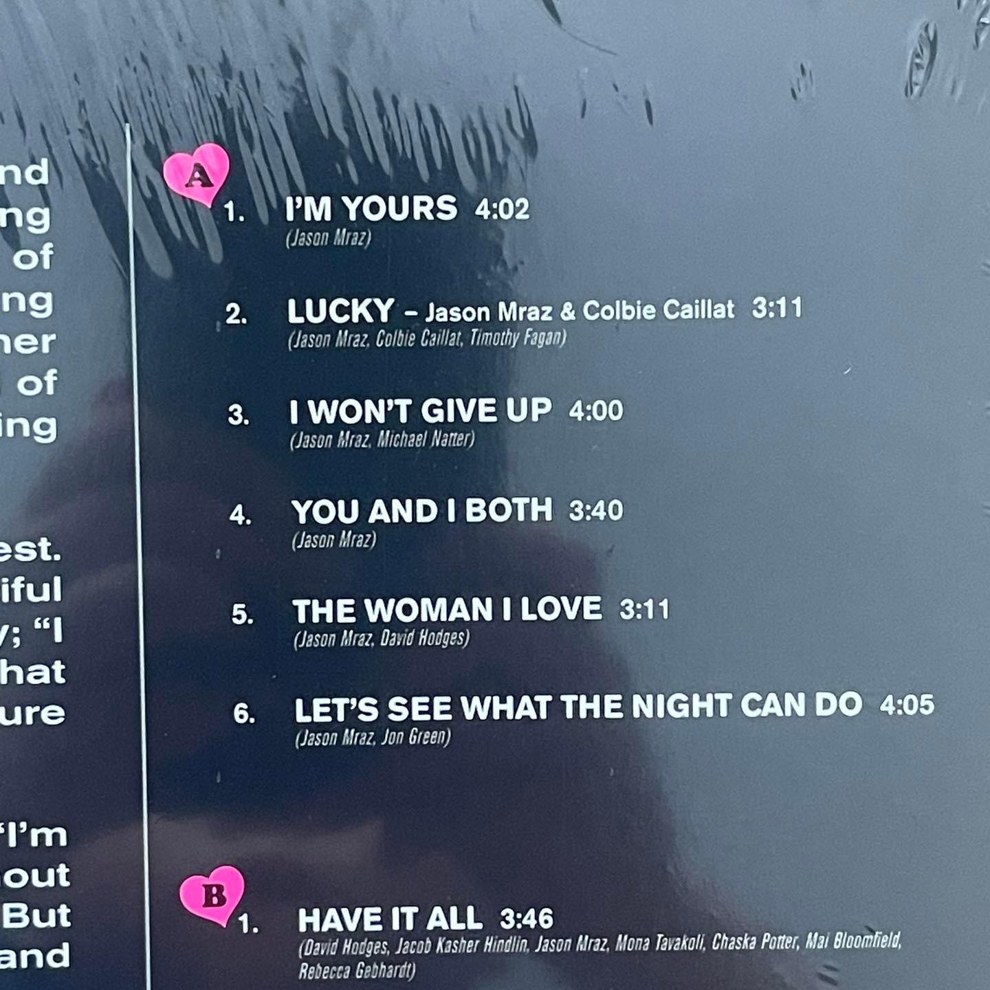 แผ่นเสียง Jason Mraz– LaLaLaLoveSongs ,Vinyl, LP, Compilation รวมเพลง ,มือหนึ่ง ซีล