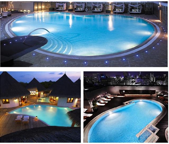 LED Swimming Pool Light Underwater Light ไฟไต้น้ำ โคมไฟสระว่ายน้ำ 12W 23 CM. / 18W 30 CM. 12V-24V IP68 ขอบสเเตนเลส เเสงขาว ( White ) / เเสงวอร์มไวท์ (warmwhite) -แอลอีดีสำหรับสระว่ายไฟสำหรับสระว่ายน้ำ น้ำพุ สปอร์ตไลท์ไฟใต้สระน้ำ