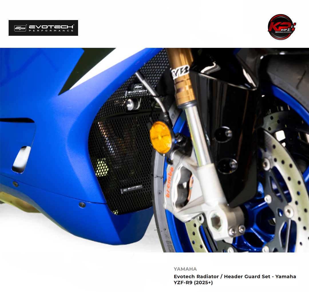 การ์ดหม้อน้ำ Evotech Radiator / Header Guard Set - Yamaha YZF-R9 (2025+)