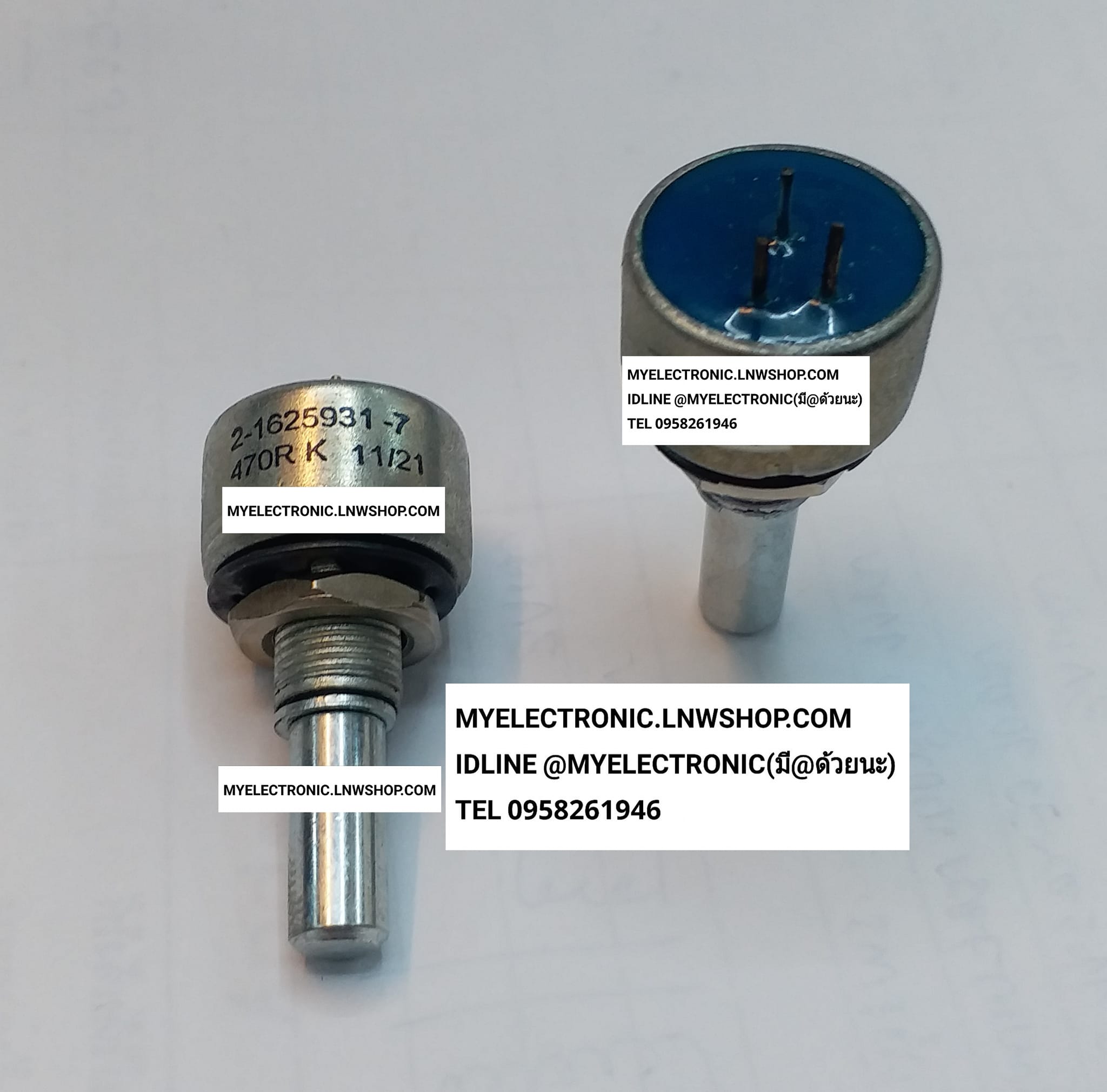 ขาย โวลุ่ม470ohm โวลุ่มตัวเหล็ก โวลุ่ม470โอห์ม เส้นผ่านศูนย์กลาง19มม. แกนยาว25มม. โวลุ่ม ยี่ห้อMCU โวลุ่ม 470โอห์ม 470ohm 470R ราคา ตัวละ . . . . หน่วย บาท