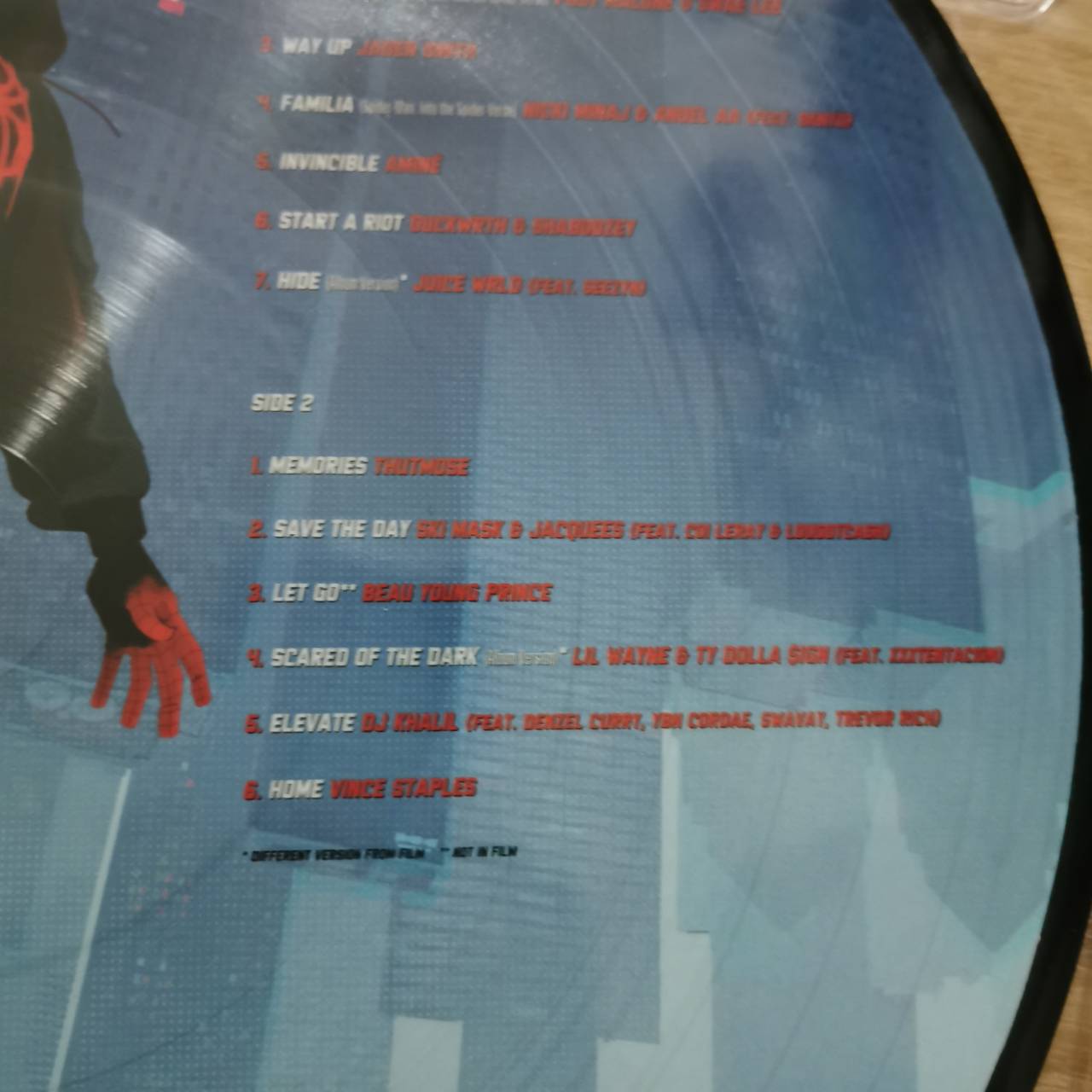 แผ่นเสียง Spider man picture disc : Into the spider-1 verse * limited collector's edition แผ่นเสียงใหม่