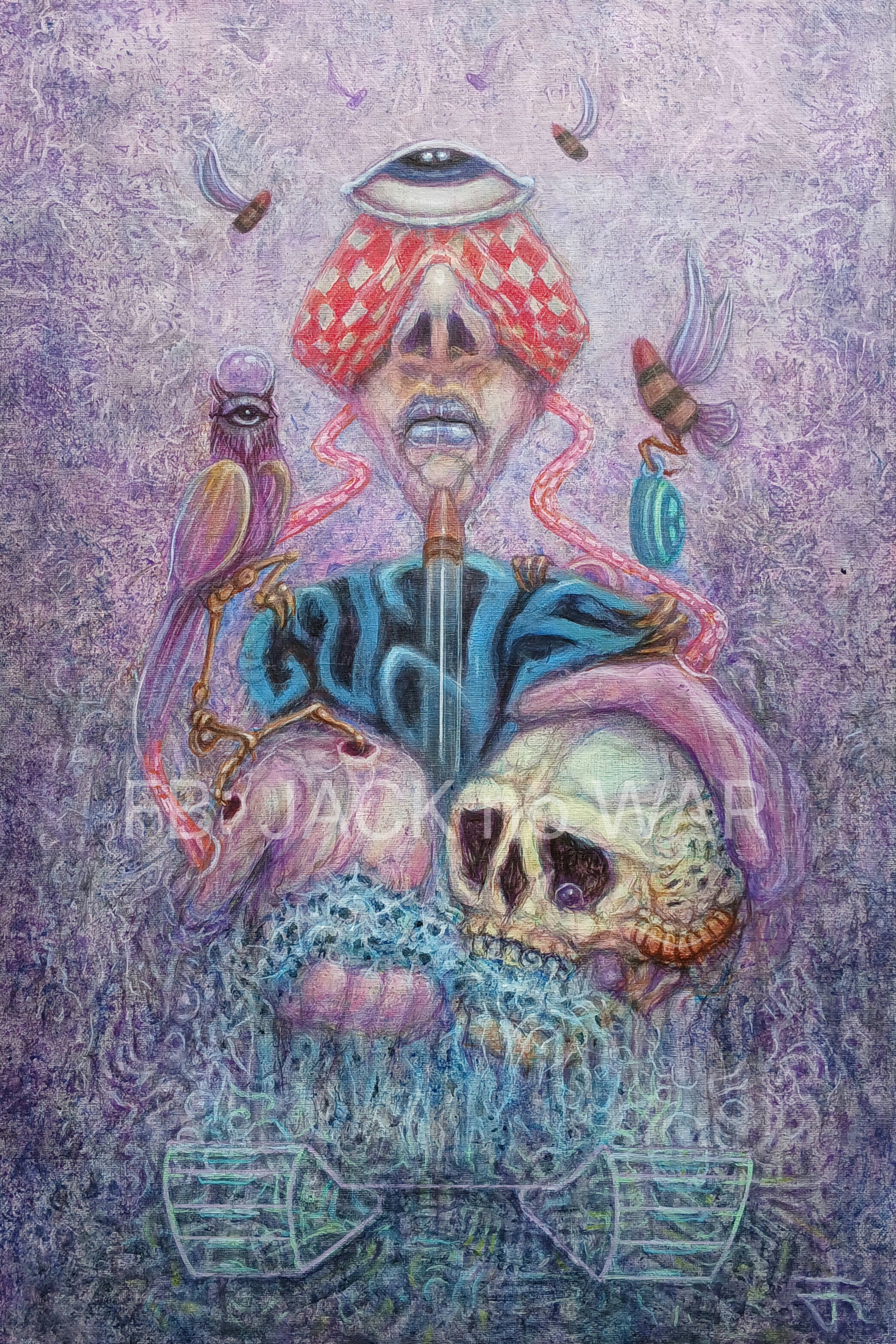 Surreal Portrait 27 ภาพวาดสีอะครีลิค บนเฟรมผ้าใบ ขนาด 40 cm. x 60 cm.