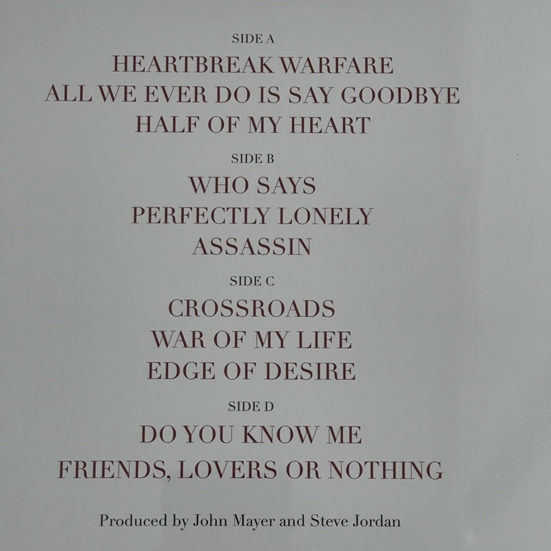 แผ่นเสียง John Mayer อัลบั้ม battle studies 2 × Vinyl, LP, Album, Reissue, 180g แผ่นเสียงมือหนึ่ง ซีล