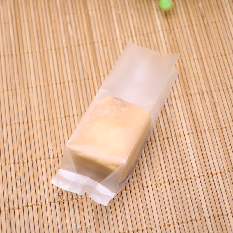 ถุงขนม ถุงคุกกี้ ซองซีลกลาง ขยายข้าง เนื้อขุ่น ขอบตรง (50 ใบ)