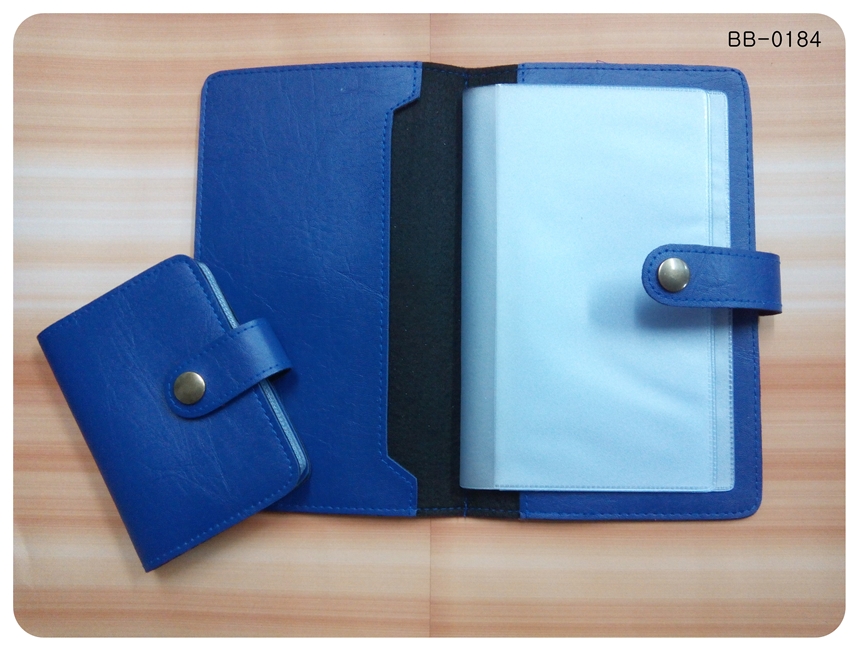 (bb-e23-10) กระเป๋าใส่สมุดบัญชีฯ สีน้ำเงิน กึ่งเงา