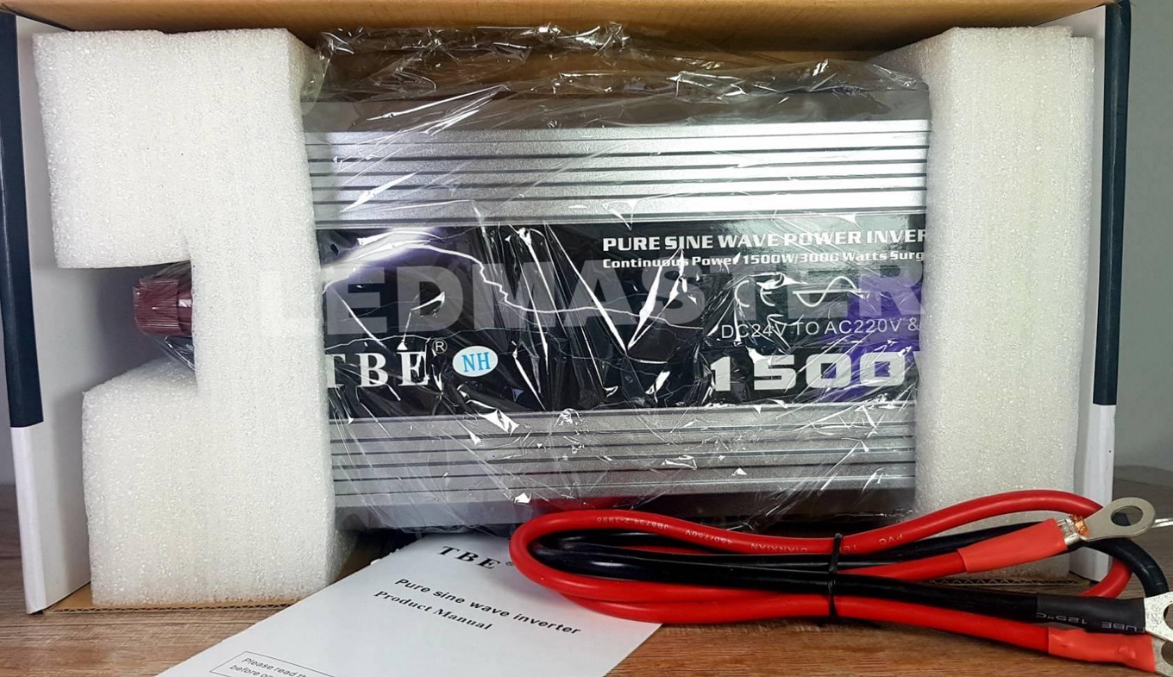 TBE inverter pure sine wave power inverter 24V 1500W เครื่องแปลงไฟ อินเวอร์เตอร์ หม้อแปลง เครื่องแปลงไฟ ไฟแบตเป็นไฟบ้าน โซล่าเซลล์ เครื่องปั่นน้ำผลไม้ ชุดแห่เครื่องเสียง จำนวน 1 ชิ้น