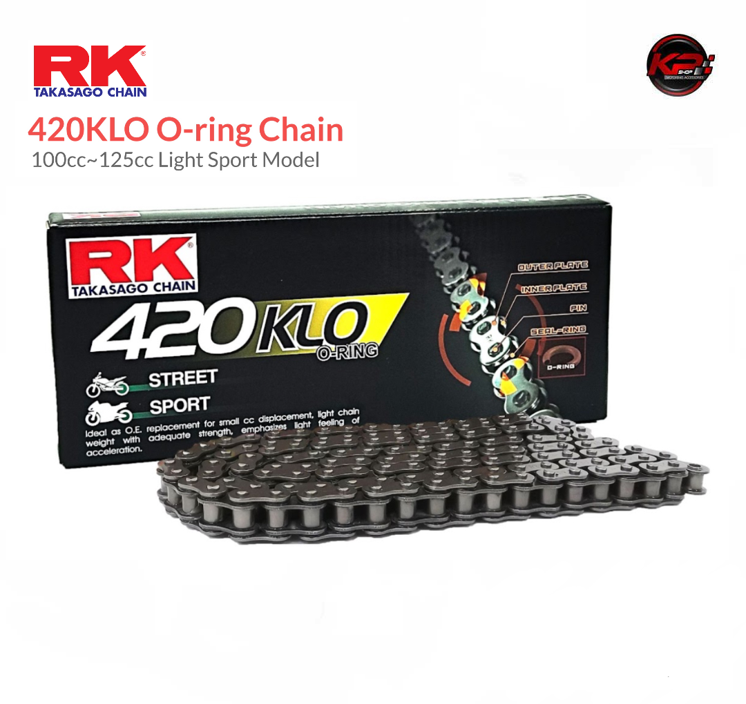 โซ่ RK สีสแตนดารด 420KLO-120L O-ring Chain