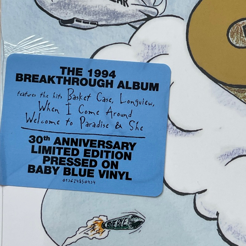 แผ่นเสียง Green Day -Doogie Limited 30th Anniversary *Baby blue color ,vinyl,US มือหนึ่ง ซีล