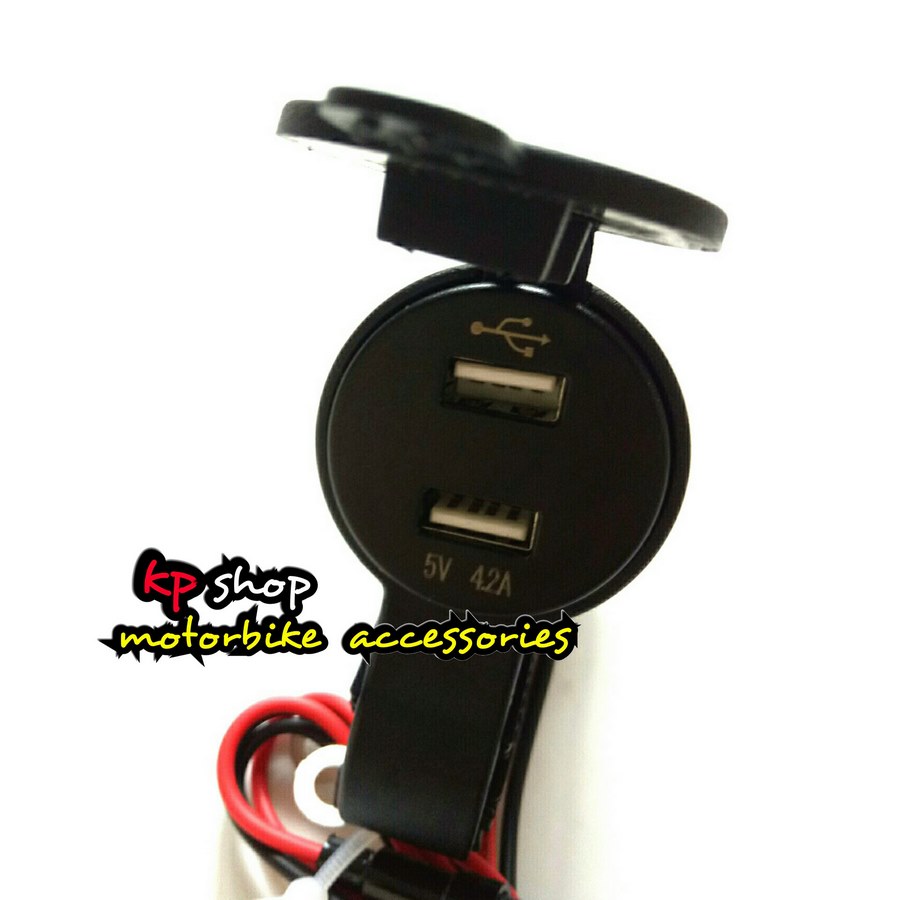 ที่ชารจ usb 2 port พร้อมที่วัดvoltmeter