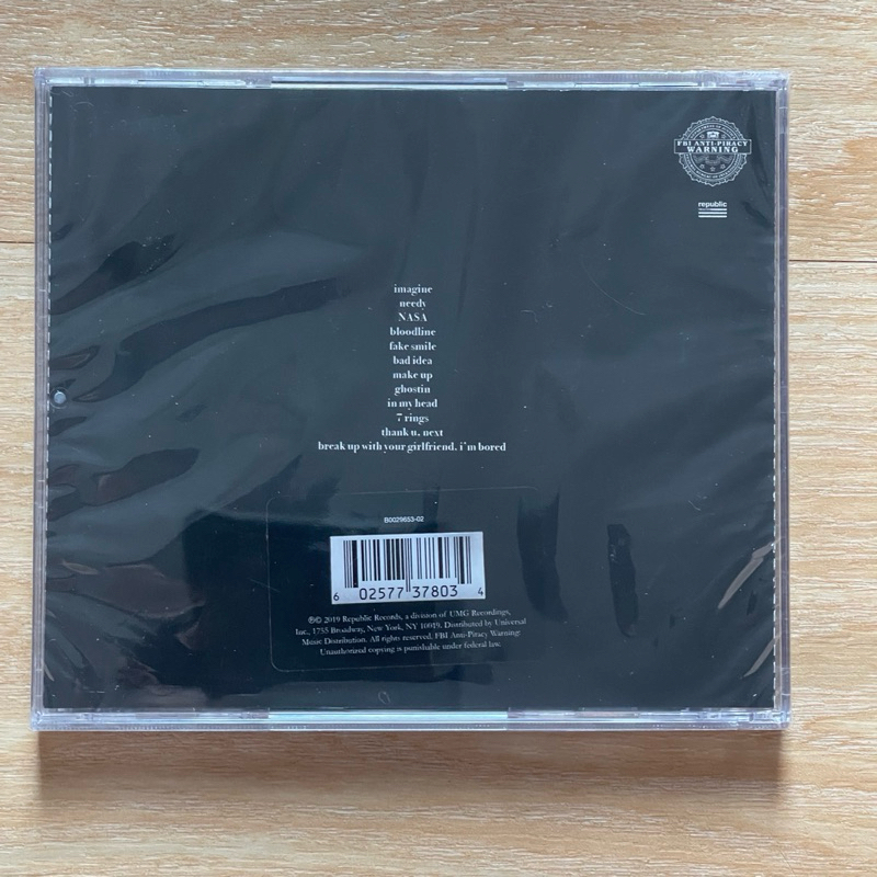 CD ซีดีเพลง Ariana Grande - Thank U, Next ,CD, Album, Explicit มือหนึ่ง ซีล