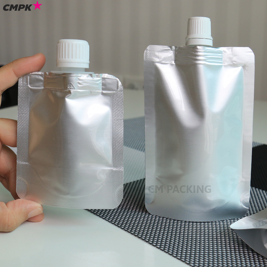 (50ใบ) ถุงอลูมิเนียมฟอยล์ ฝาเกลียว ฝา Flip ถุงฟอยล์ทึบแสง ตั้งได้ อย่างหนา