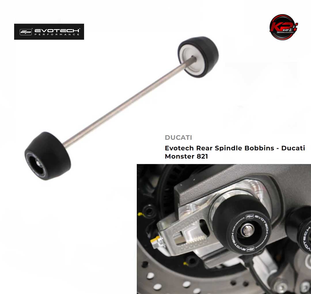 กันล้มหลัง Evotech Rear Spindle Bobbins - Ducati Monster 821