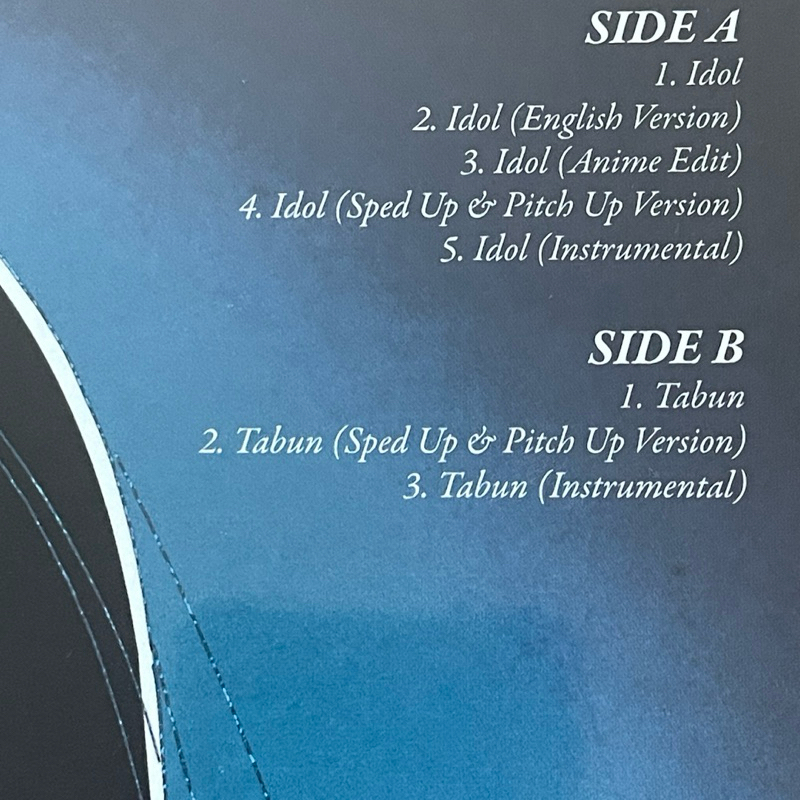 แผ่นเสียง Yoasobi - Idol , Vinyl, 12", Light Blue Translucent ,มือหนึ่ง ซีล