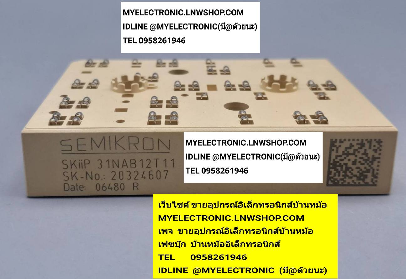 ขาย , SKiiP 31NAB12T11 , 45A 1200V , SKiiP31NAB12T11 , MINISKiiP , ยี่ห้อ , SEMIKRON , POWER MODULE , เพาว์เวอร์โมดูล , พาวเวอร์โมดูล , ของแท้ , ราคา , ตัวละ , . . หน่วย , บาท