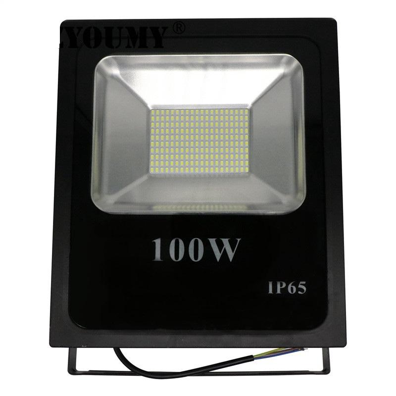 X2 เเพ็คคู่ LED FLOODLIGHT โคมไฟสปอร์ตไลท์ 100W รุ่น Slim Chip SMD เเสง warmwhite โคมไฟสนาม ไฟฟลัดไลท์ สำหรับตกเเต่งสถานที่ อาคาร สวน ส่องป้ายโฆษณา จำนวน 2 ชิ้น