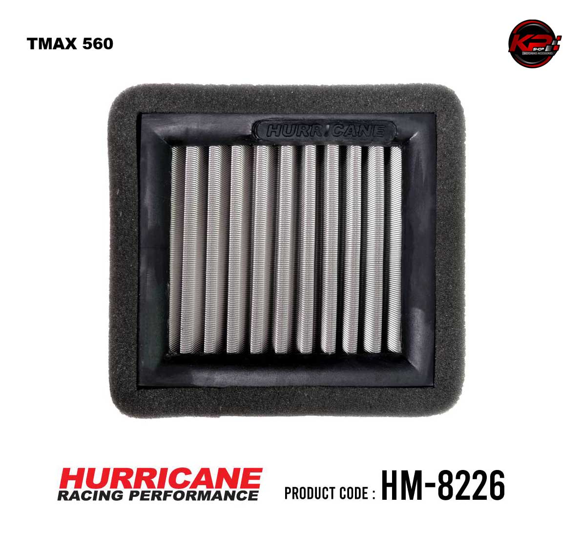 กรองอากาศ HURRICANE FOR YAMAHA TMAX 560 (STANLESS) HM8226