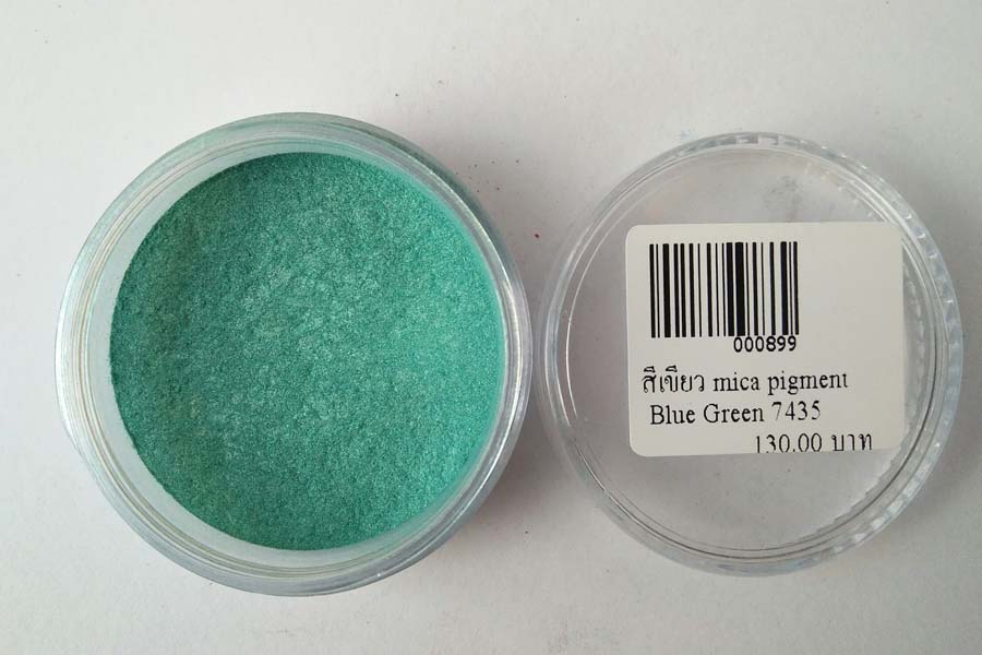 ผงสีเขียว mica pigment Blue Green 7435 ขนาด 30 กรัม