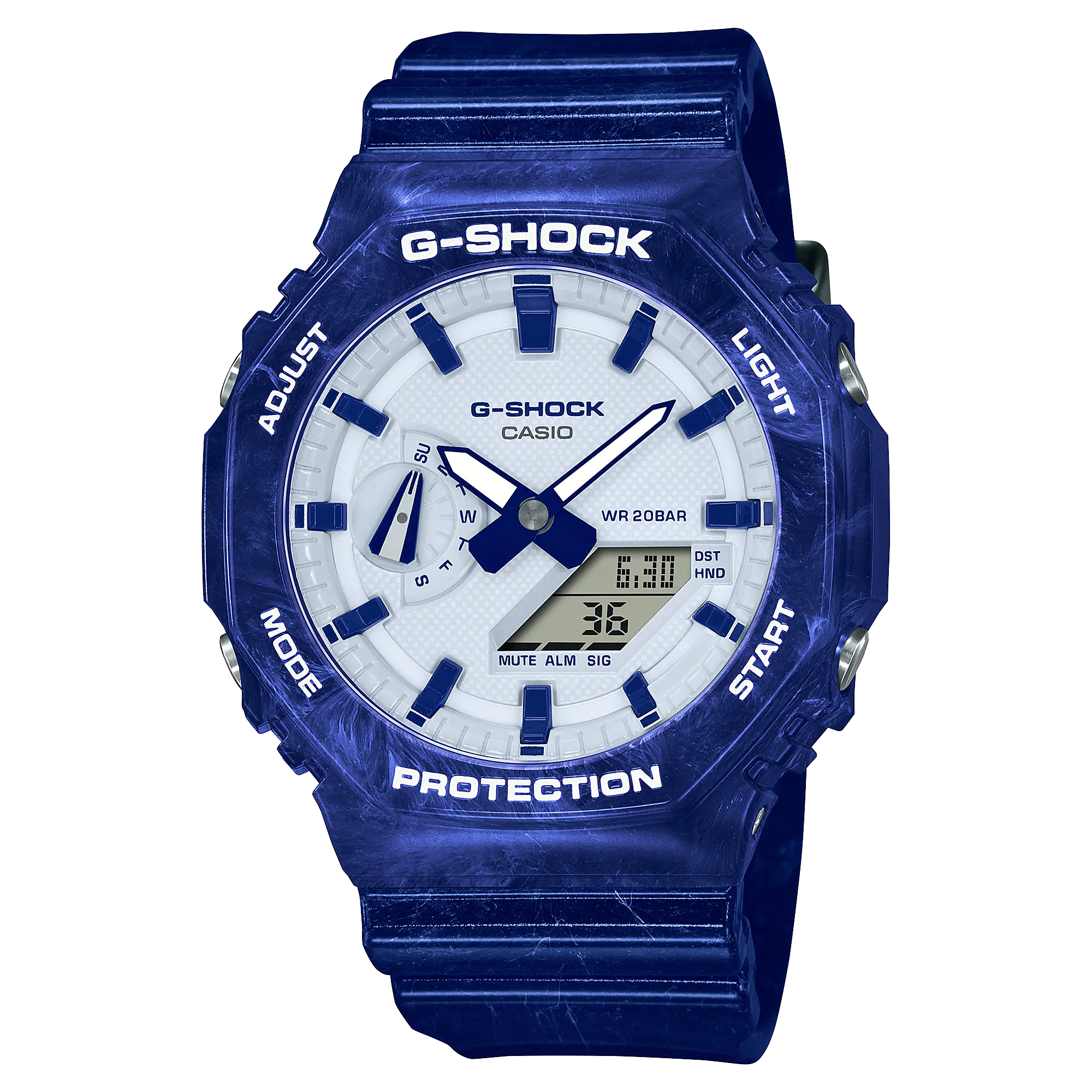 GA-2100BWP-2A | อะนาล็อก-ดิจิตอลมาตรฐาน | G-SHOCK | นาฬิกา | CASIO