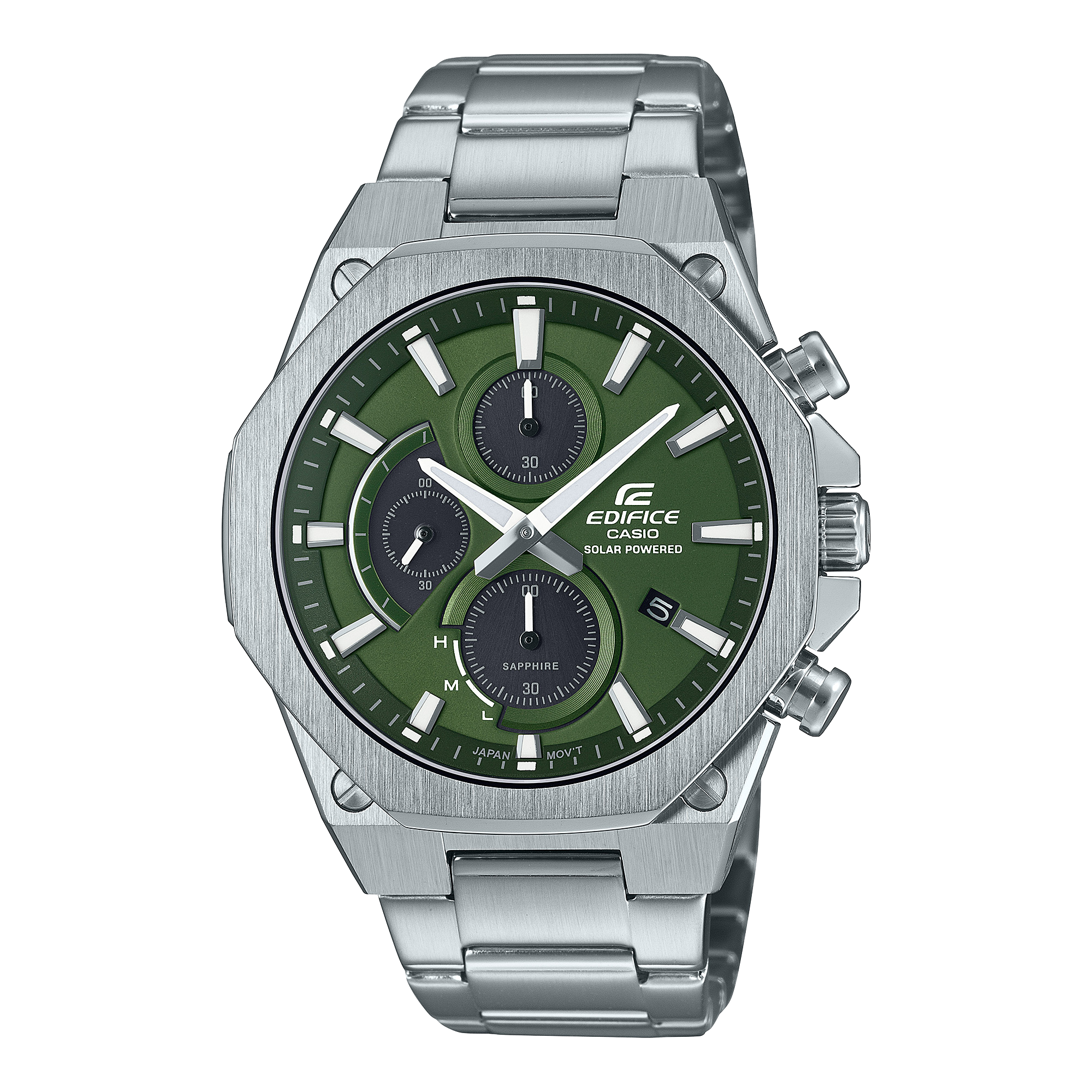 EFS-S570D-3A | รูปทรงเพรียวบางประดับคริสตัลแซฟไฟร์ | EDIFICE | นาฬิกา | CASIO