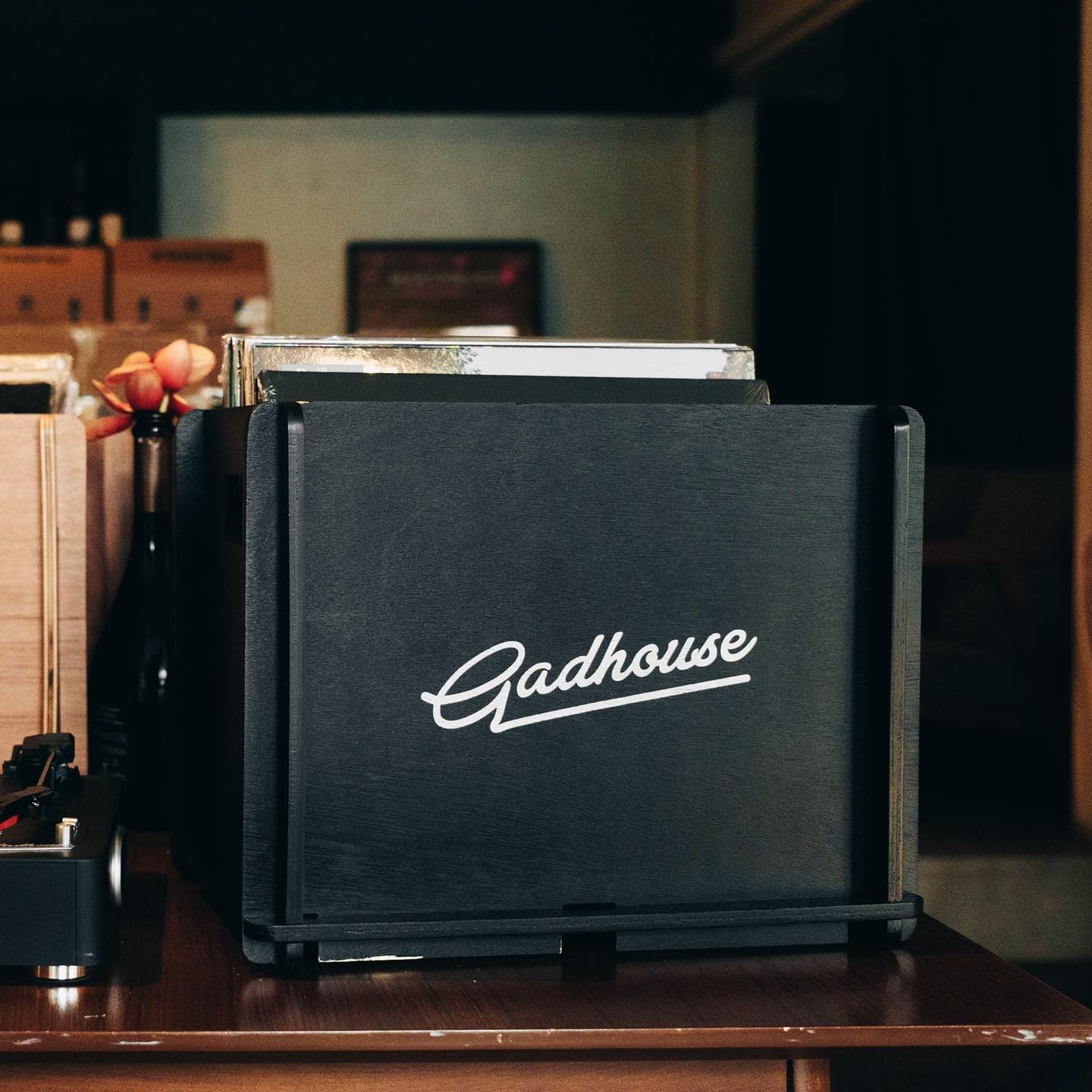 Gadhouse vinyl storage crate black (สีดำ) ลังไม้ใส่แผ่นเสียง ลังไม้เก็บแผ่นเสียง