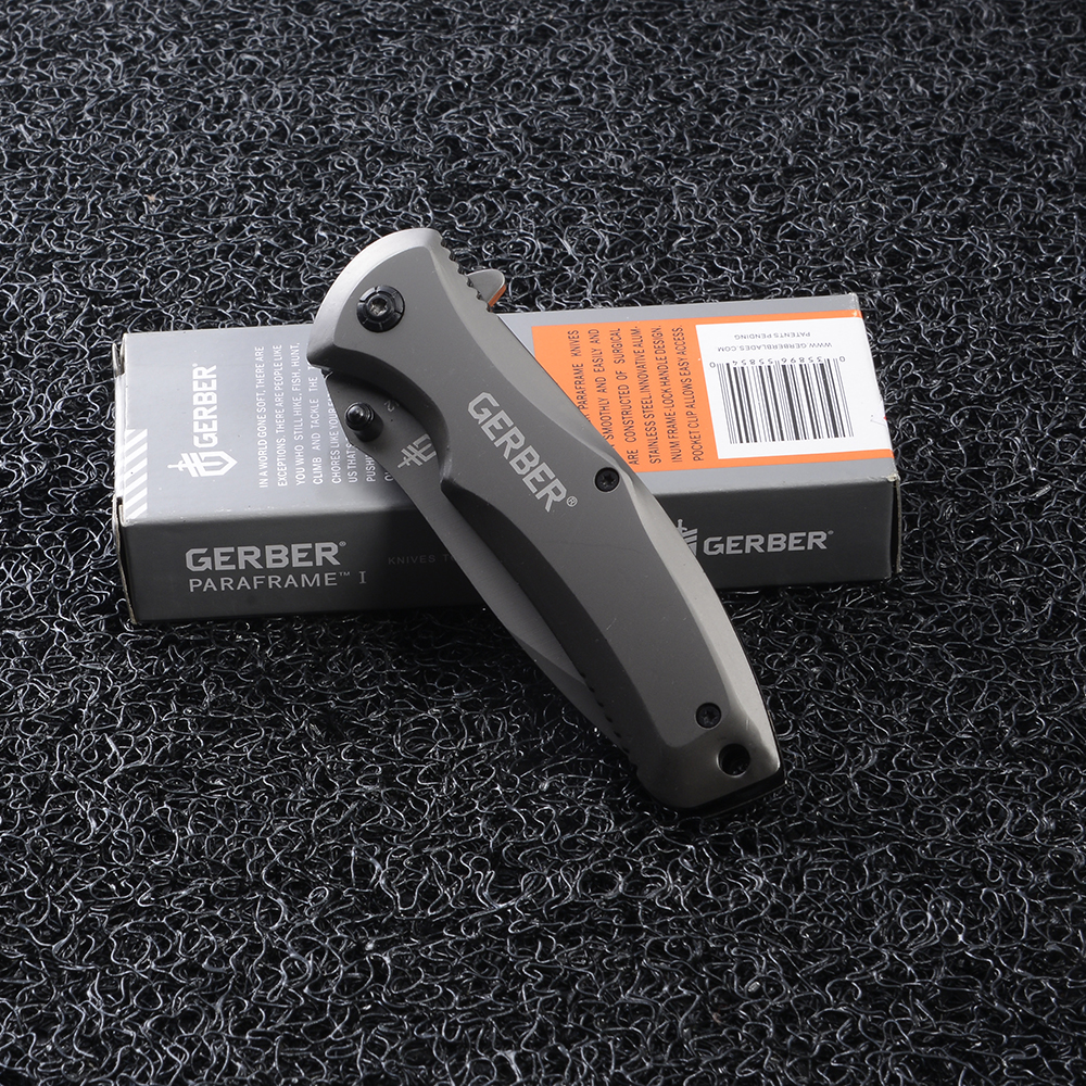 GB-269 มีดพับ มีดพับพกพา ใบมีดสปริงดีด ด้ามโลหะสีไทเทเนียมใบสแตนเลส ยาว 20 ซม.No.342 1 220 กรัม ไทเทเนียม 20 แท.