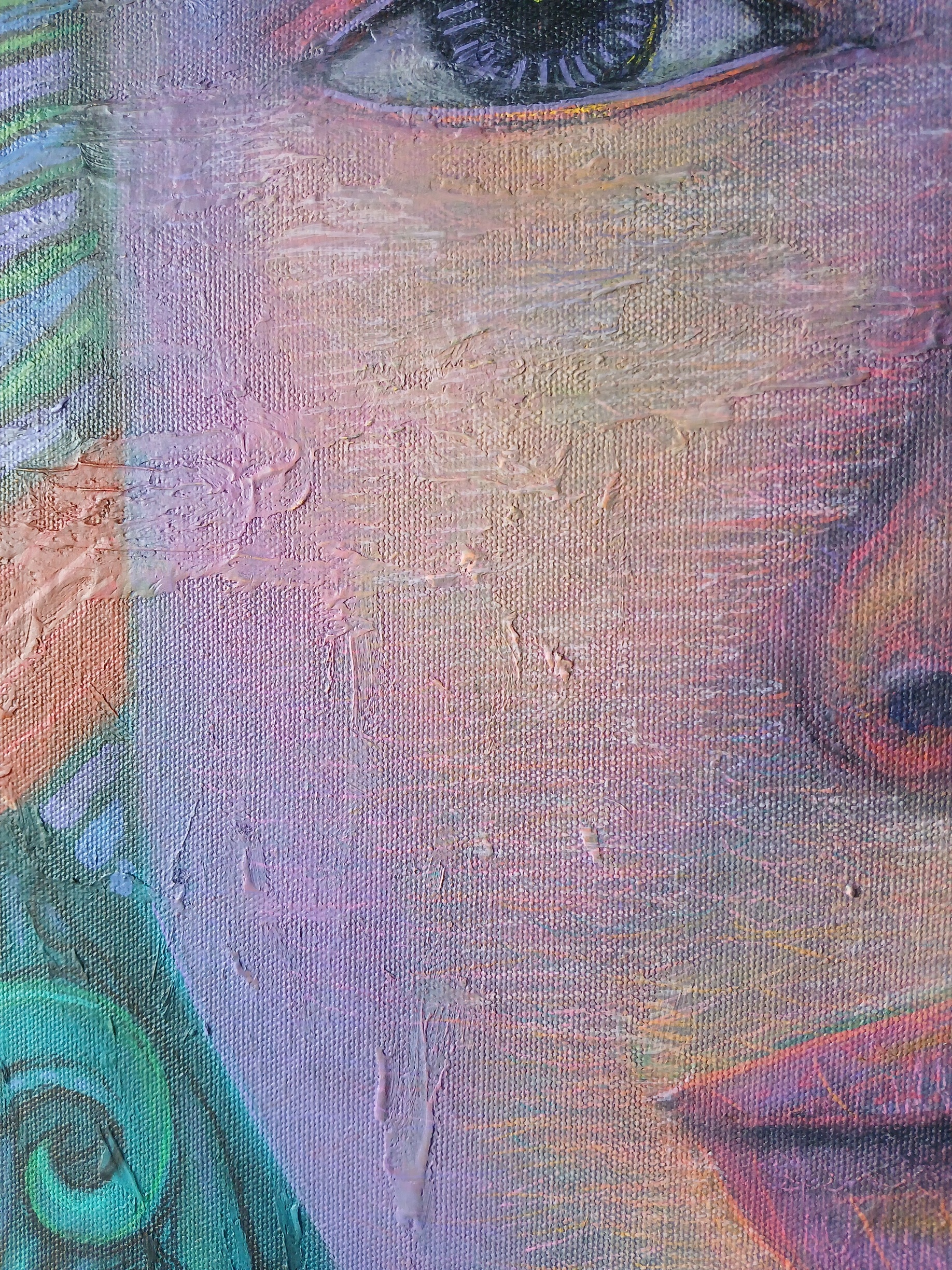 "เพลงชาติ" สีอะครีลิค บนเฟรมผ้าใบ ขนาด 130 cm. x 150 cm.