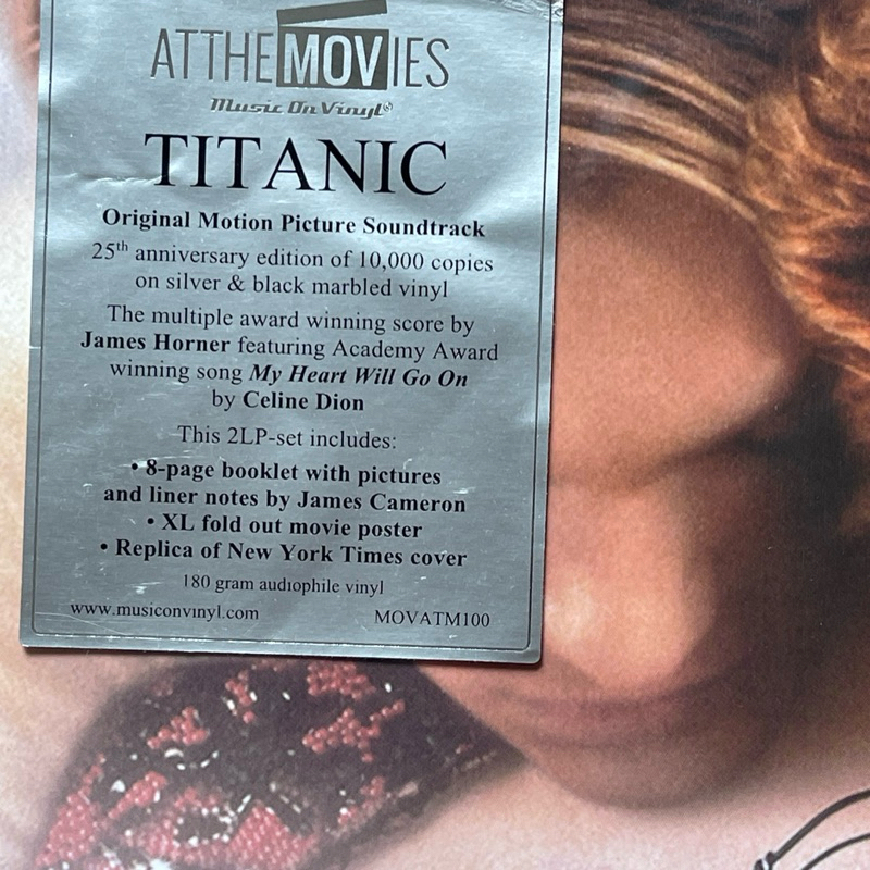 แผ่นเสียง Titanic (Music From The Motion Picture)2 x Vinyl, LP, Numbered, Special Edition, Silver & Black Marbled มือหนึ่ง