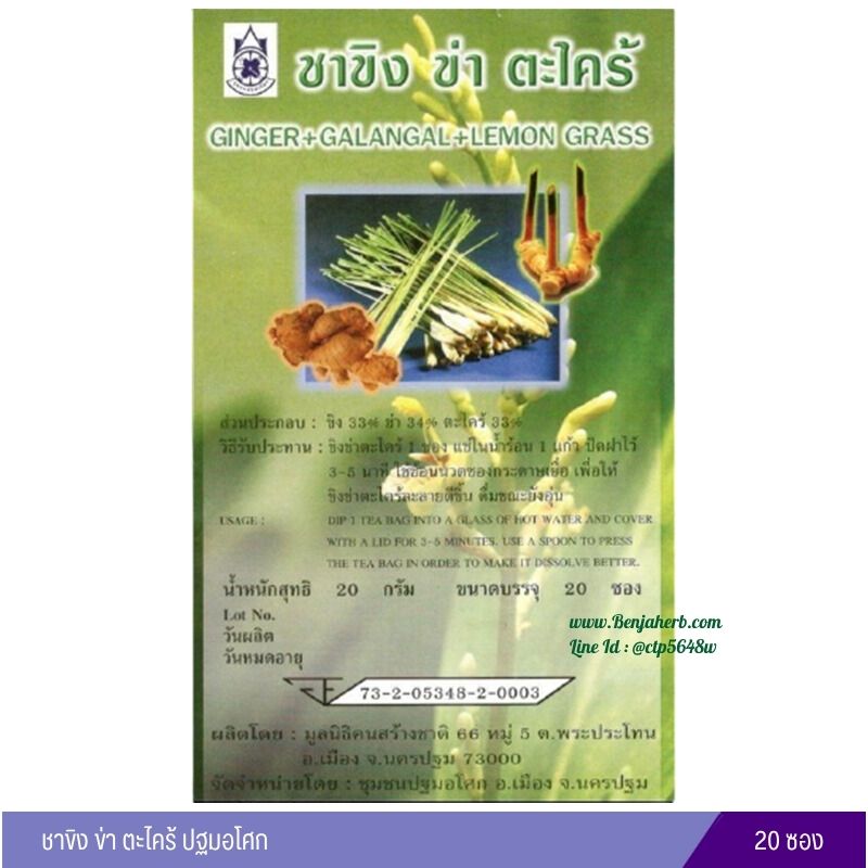 ชาขิง ข่า ตะไคร้ ปฐมอโศก