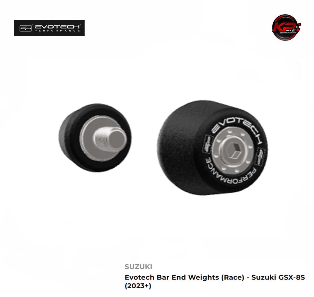 ตุ้มปลายแฮนด์ถ่วงน้ำหนัก Evotech Bar End Weights (Race) - Suzuki GSX-8S (2023+)