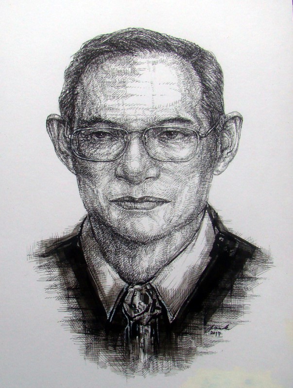 ในหลวง ร.9 ภาพวาดเส้นด้วยหมึกดำ คูลิตาเกะ บนกระดาษ 300 แกรม ขนาด 11 x 15 นิ้ว งานวาดเอง ไม่ใช่งานพิมพ์หรือโปสเตอร์ครับ