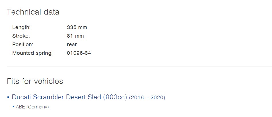 โช๊คอัพแต่ง OHLINS DU509 FOR DUCATI SCRAMBLER DESERT SLED 803cc