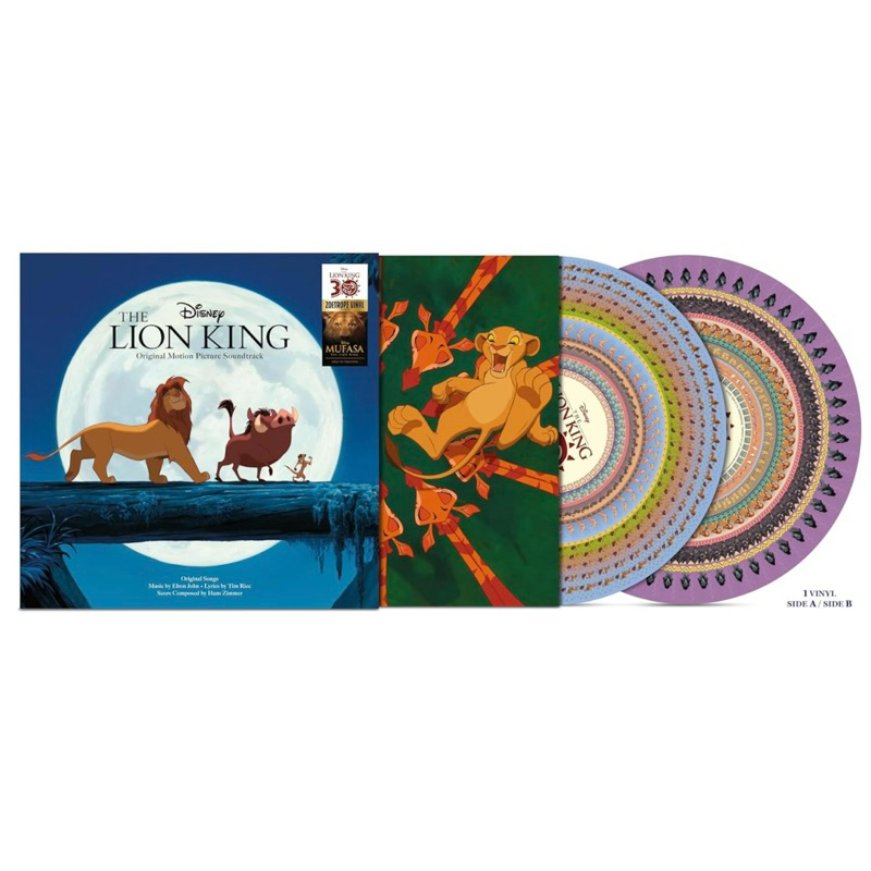 แผ่นเสียง Disney The Lion King (Original Motion Picture Soundtrack) Vinyl,Picture Disc, Zoetrope, 30th Anniversary มือหนึ่ง ซีล