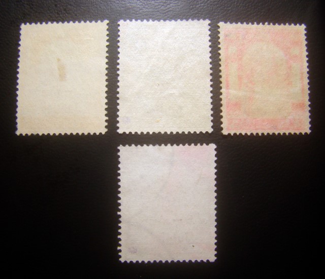 [--ขาดดวงเดียวครบชุด--] s2836-แสตมป์รัชกาลที่ 5 รัชมังคลาภิเศก ปี 2451 Jubilee 1908 จำนวน 4 ดวง ใช้แล้ว ราคาเบา หายาก น่าสะสมครับ