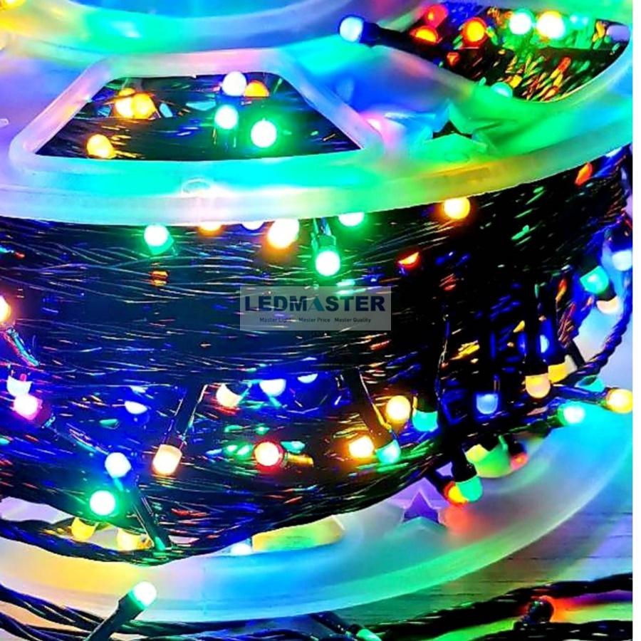 100M. Christmas Fairy String Light ไฟประดับ led ยาวพิเศษ 100 เมตร เเสง warmwhite / white / Multicolor ปรับเเบบไฟนิ่ง/ไฟกระพริบ ได้ (ปรับได้ 8 โหมด) สายไฟสีดำหนาทนทาน ใช้สำหรับเป็นไฟเเฟนซีประดับอาคาร สถานที่ ตกเเต่งสวน งานปีใหม่ งานลอยกระทง ไฟคริสต์มาส