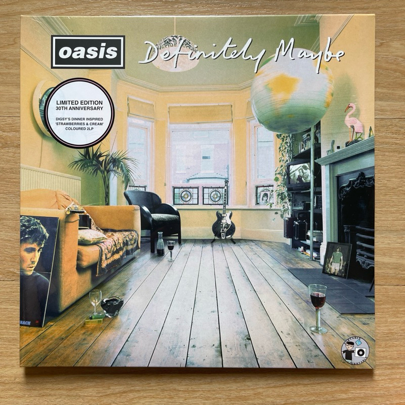 แผ่นเสียง Oasis Definitely Maybe , 30th Anniversary Edition, Strawberries & Cream Vinyl มือหนึ่ง ซีล