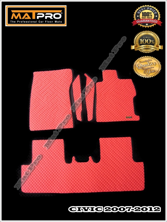 พรมปูพื้นเข้ารูป 100% ลายกระดุม สำหรับรถ รุ่น CIVIC FD 2007-2012