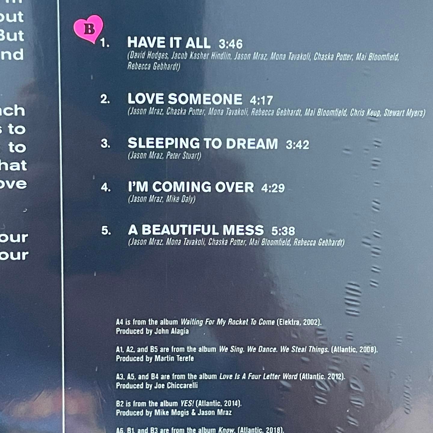 แผ่นเสียง Jason Mraz– LaLaLaLoveSongs ,Vinyl, LP, Compilation รวมเพลง ,มือหนึ่ง ซีล