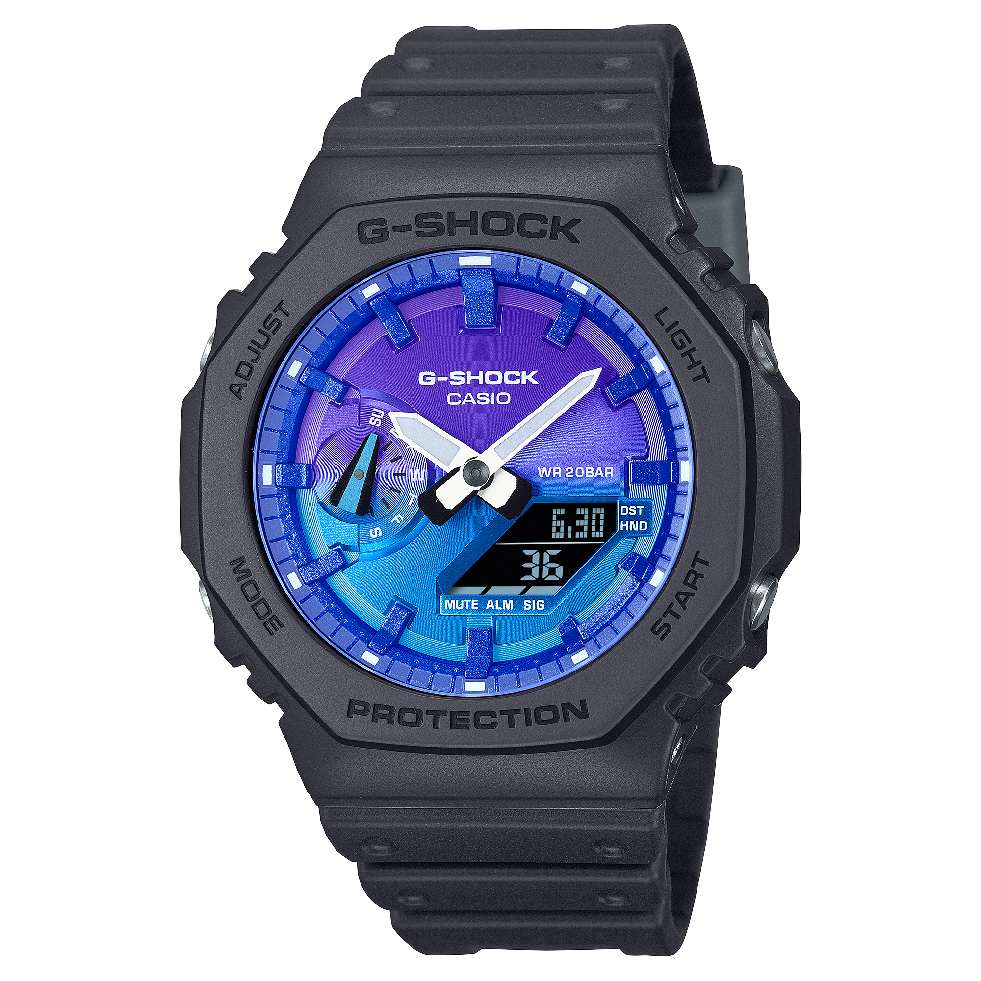 GA-2100FL-1A | อะนาล็อก-ดิจิตอลมาตรฐาน | ซีรีส์ 2100 | G-SHOCK | นาฬิกา | CASIO