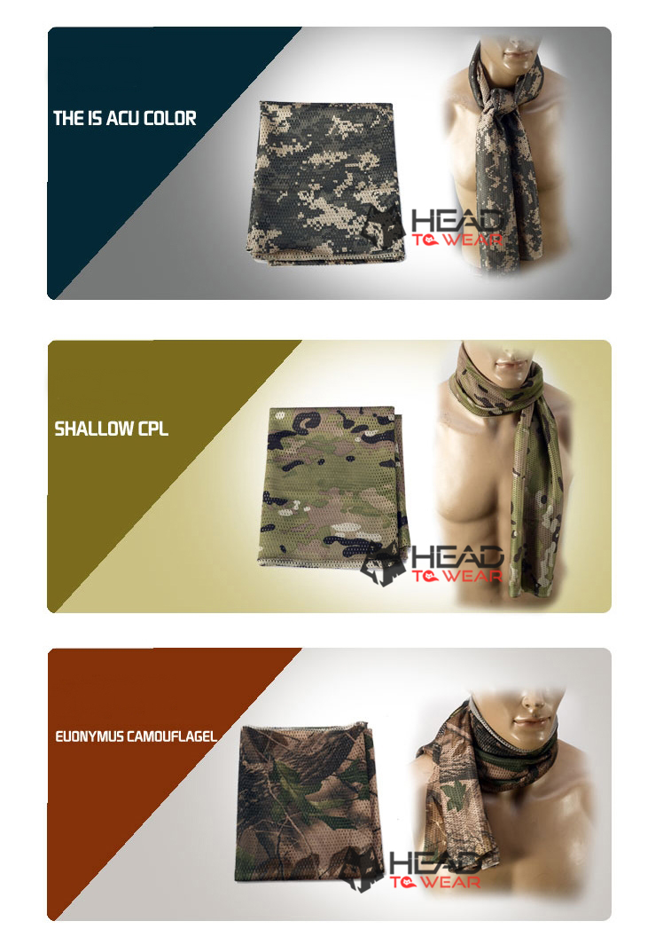 ผ้าพันคอทหาร Military Scarf : Army Black รหัส SC008