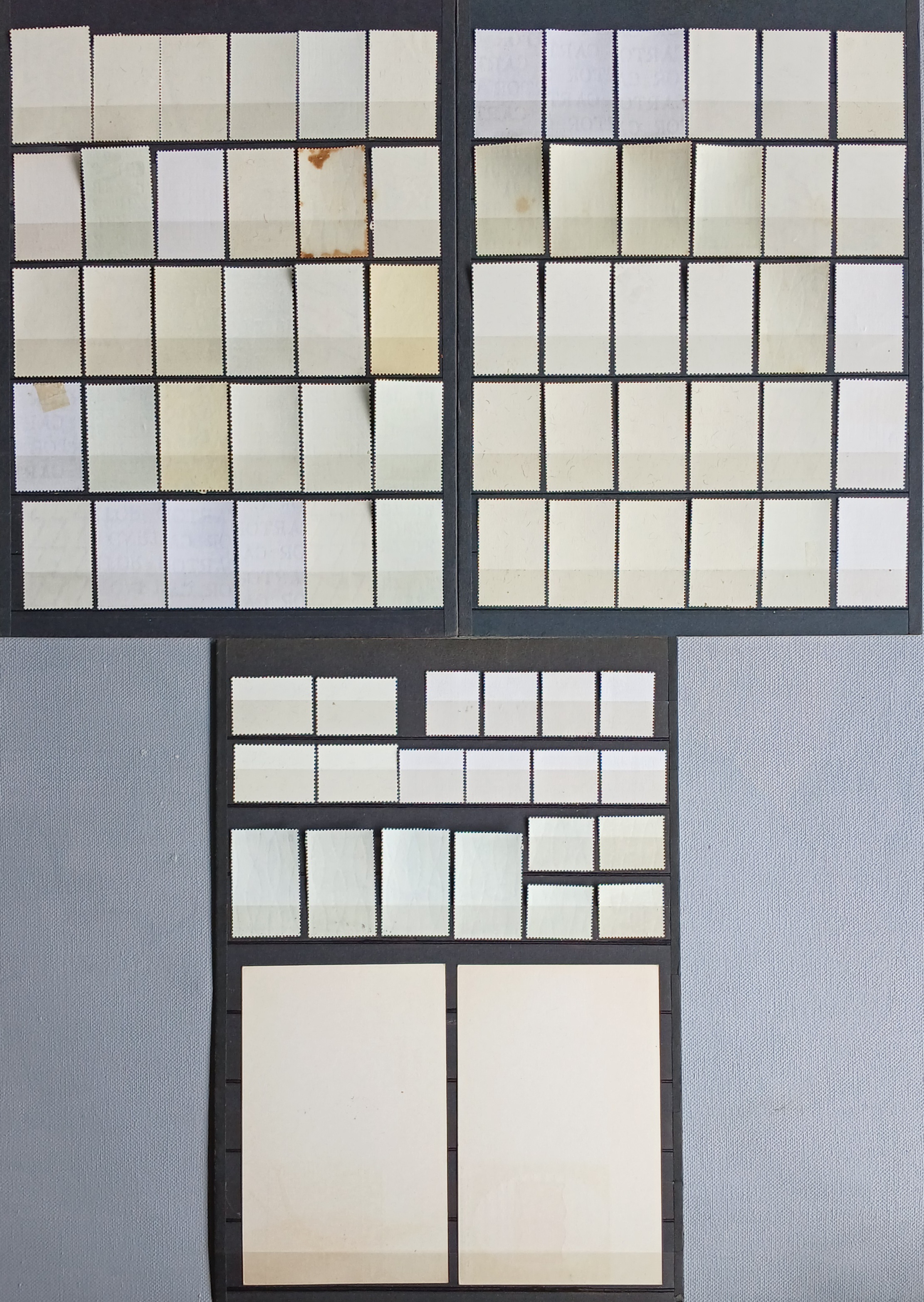 s3410-แสตมป์ไทย ยังไม่ใช้ 80 ดวง (ราคาคู่มือ 1300.-/ราคาหน้าดวง 282.-) มีครบชุด ดวงเดี่ยว ดวงเศษ ส่วนใหญ่ดี (มีรอยสนิม 4 ดวง) พิจารณาตามภาพครับ ..+ไปรษณียบัตร พิมพ์พระรูป ร.9 และวาระ จำนวน 2 ใบ