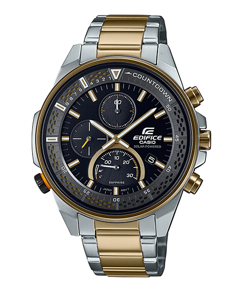 Casio Edifice รูปทรงเพรียวบางประดับคริสตัลแซฟไฟร์ รุ่น EFS-S590SG-1AV
