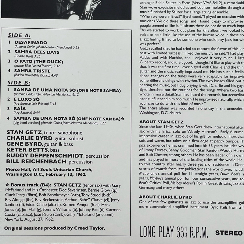 แผ่นเสียง Stan Getz – Jazz Samba **Limited Edition Yellow Vinyl ,Eu มือหนึ่ง ซีล