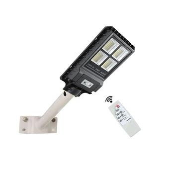 สว่างสุด 90W 432 LED Solar Street light โคมไฟถนนโซล่าเซลล์ led 90W มีระบบ PIR SENSOR สามารถปรับความสว่างคงที่ได้ ควบคุมการใช้งานด้วยรีโมท เเสงขาว พร้อมขายึดยาว 45 cm