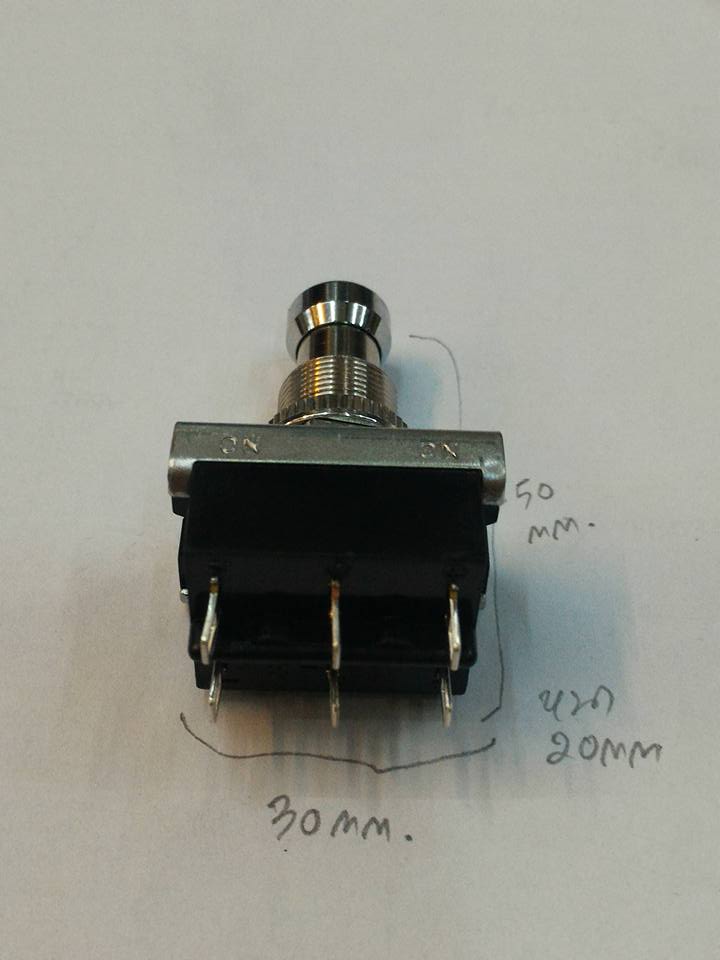 สวิทช์เท้าเหยียบรุ่นDS-008กดติดกดดับมี6ขาราคาตัวล่ะยี่ห้อมิยาม่าMIYAMAขนาด(20x30x50mm)เกลียวอ้วน12mmDS008ราคา
