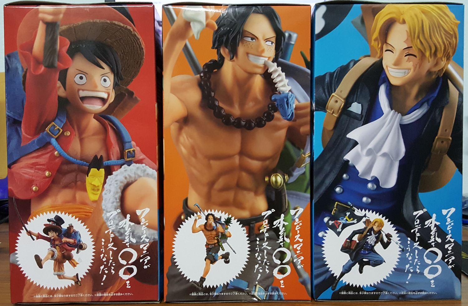 ONE PIECE THREE BROTHERS FIGURE MONKEY.D.LUFFY & PORTGAS. D. ACE & SABO