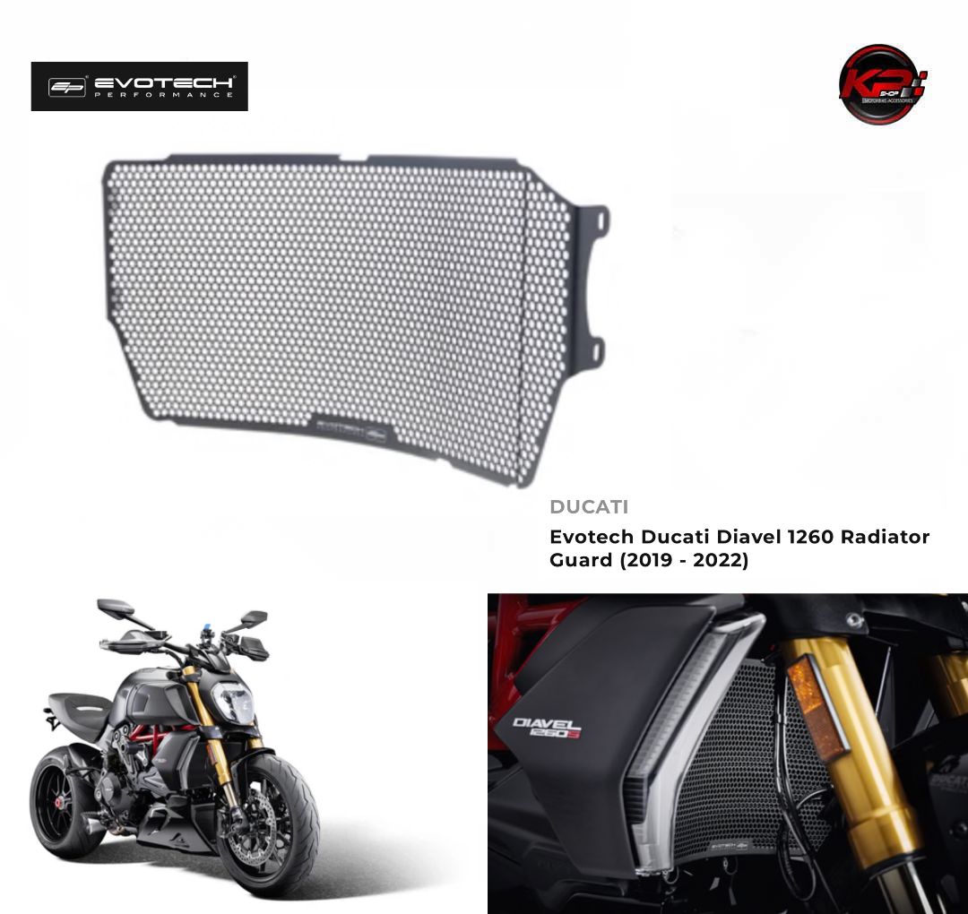 การ์ดหม้อน้ำ Evotech Ducati Diavel 1260 Radiator Guard (2019 - 2022)