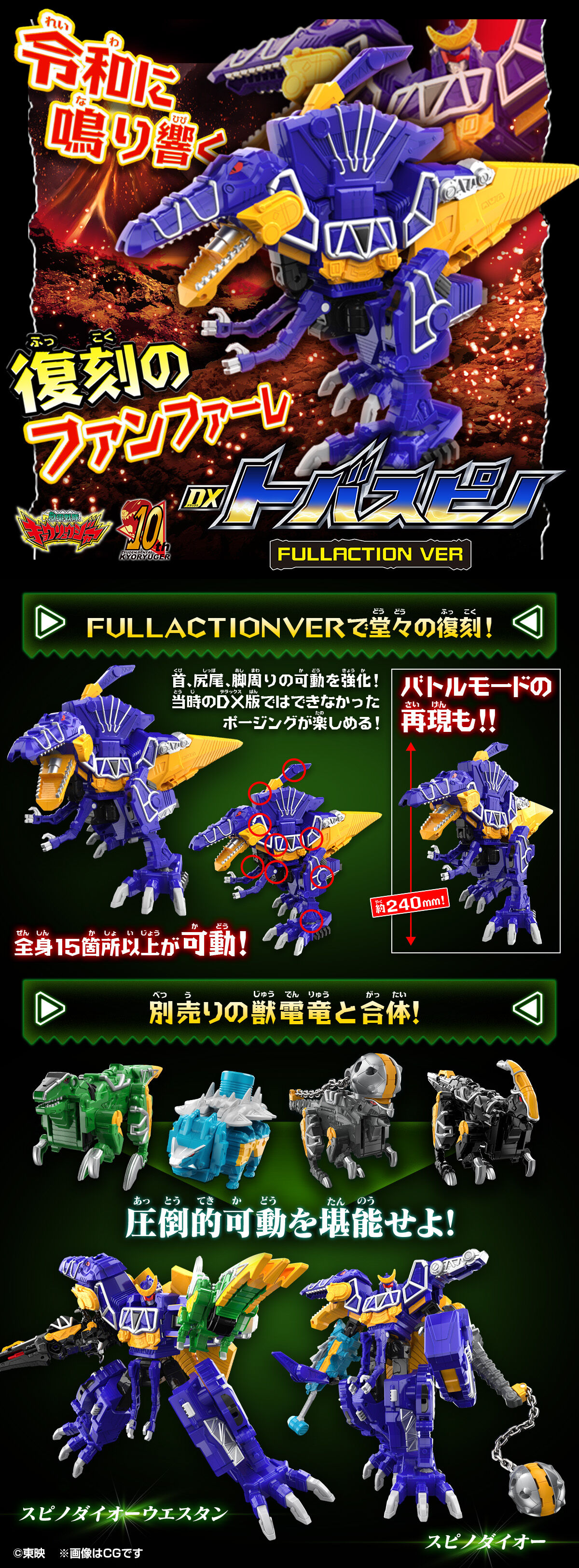 BANDAI Kyoryuger DX Tobaspino FULLACTION VER.